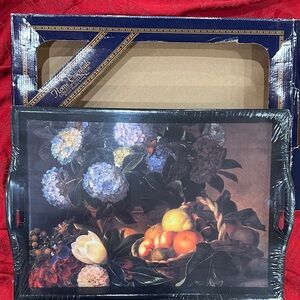 NWT Wooden Tray “Hydrangea Bouquet” - 16 inch